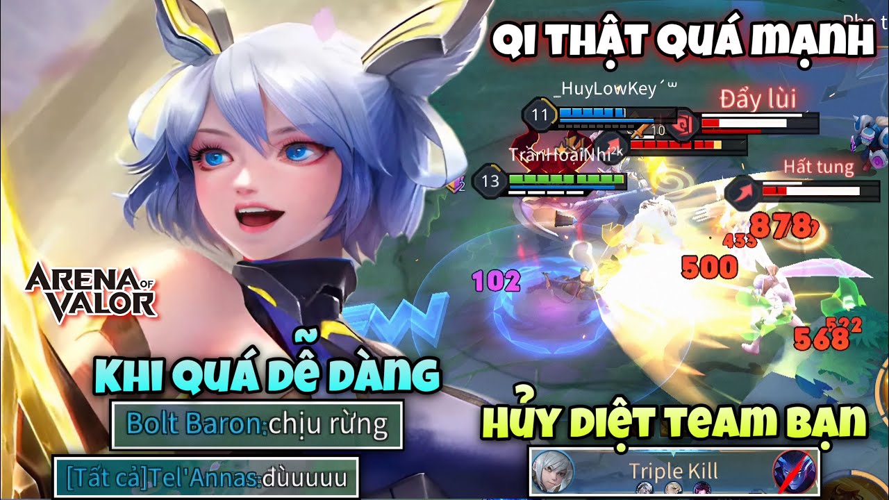 Qi Thật Sự Quá Mạnh Trong Mùa Này Khi Có Thể Dễ Dàng Hủy Diệt Team Địch Trên Rank Đại Cao Thủ NTN