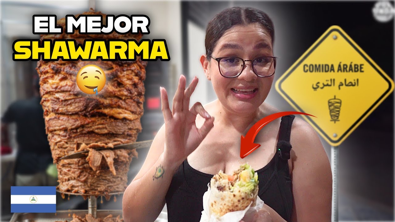 COMIDA CALLEJERA ÁRABE en NICARAGUA 🇳🇮 ¡No creerás lo que preparan de noche! 🤤