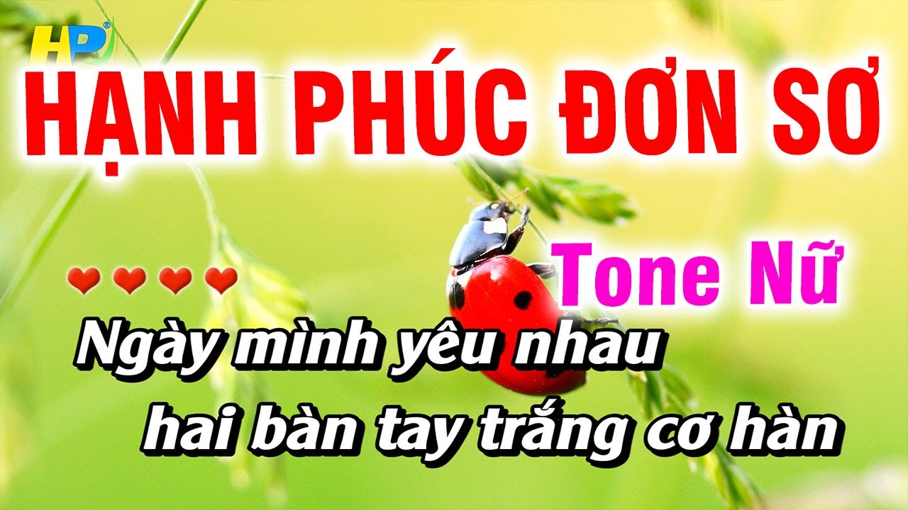 Karaoke Hạnh Phúc Đơn Sơ | Tone Nữ | Karaoke TikTok