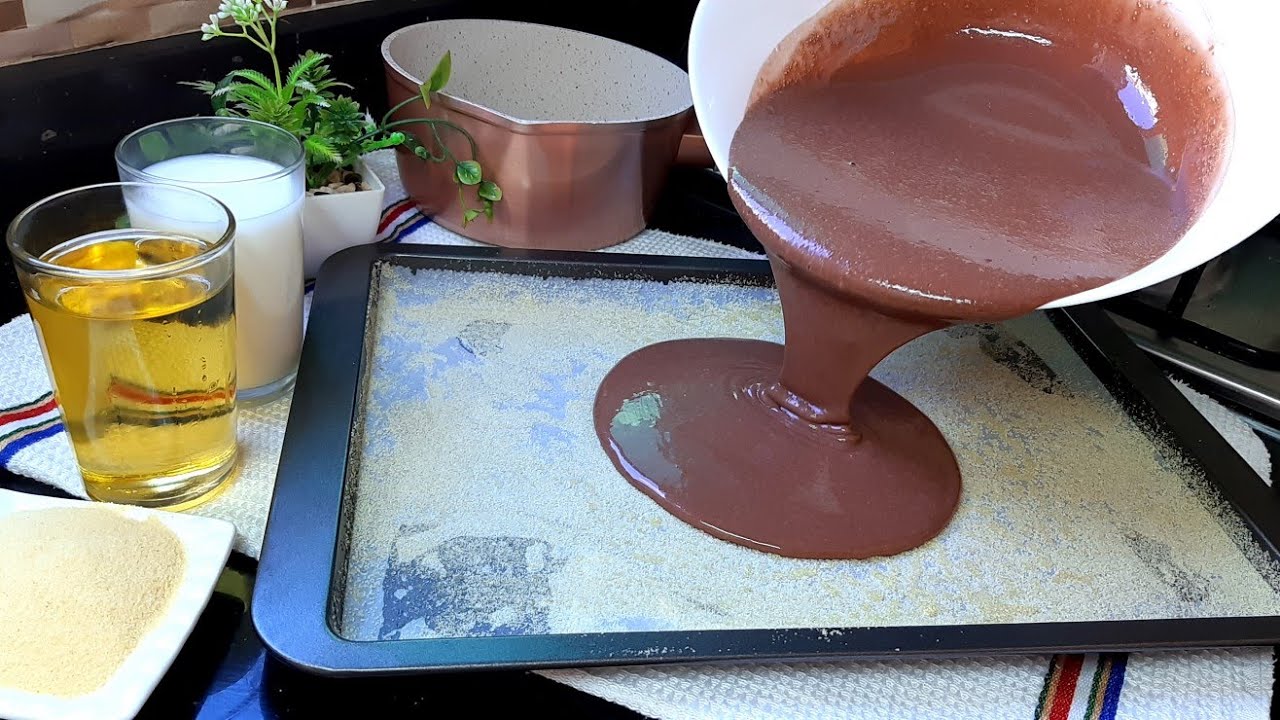وااااعرة كتحمق👌مستحيل متجربهاش لذيذة😋الحل سريع بحجم عائلي ب2 ملاعق سميد❗ألذ وأسرع مايمكن تحضري لكوطي