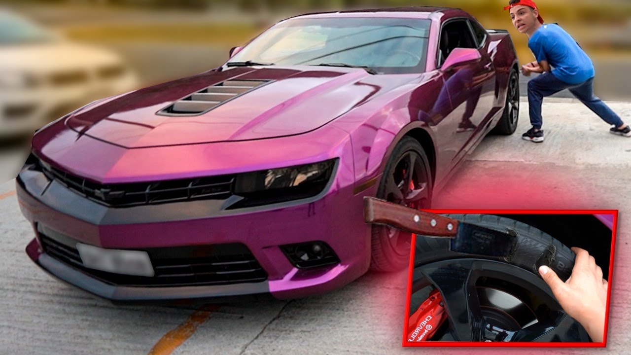 MEU ANTIGO AMIGO CORTOU O PNEU DO MEU CAMARO