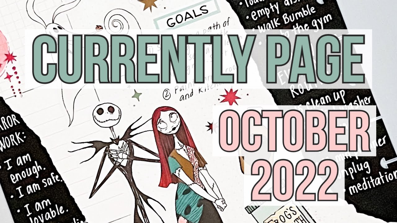 October 2022 Currently Page | Plan With Me | Big Happy Planner Nightmare Before Christmas