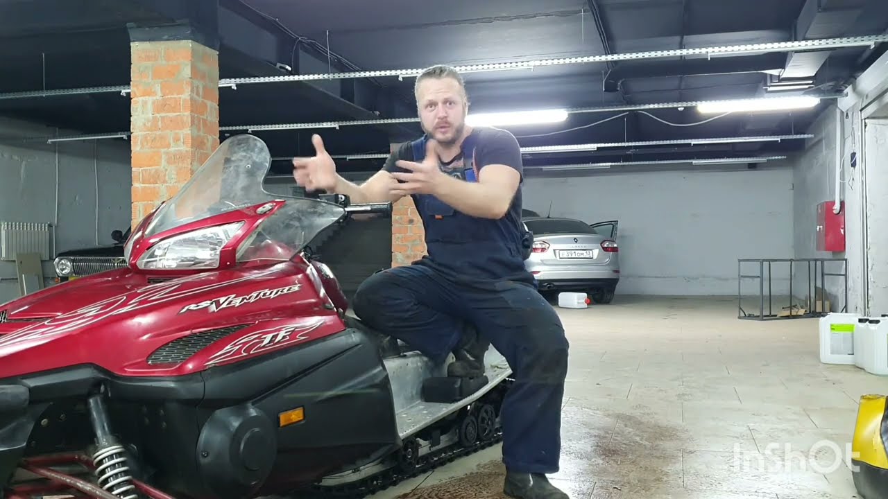 Снегоход Yamaha RS Venture Настройка клапанов, снятие двигателя, ремонт стартера, нюансы.