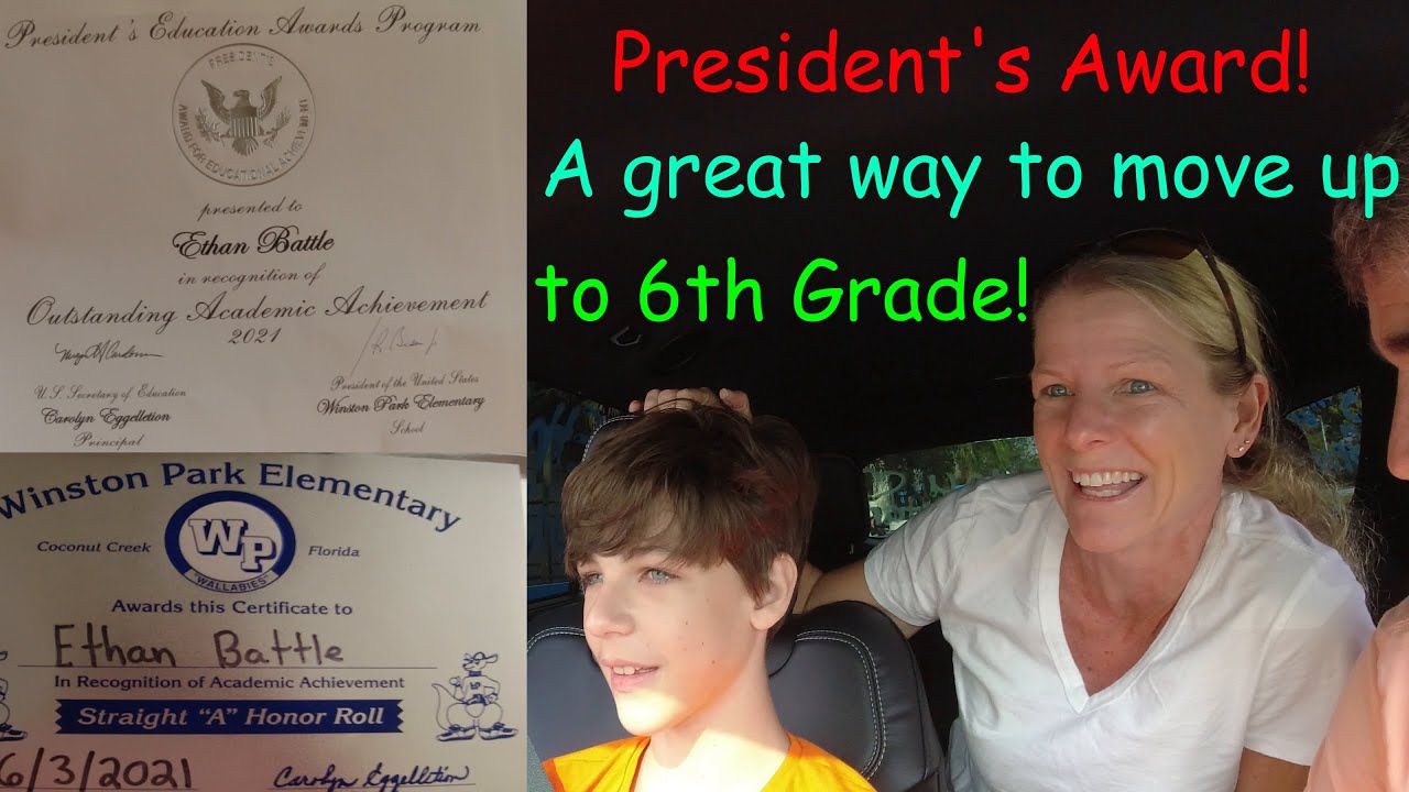 5th Grade Graduation with a President's Award for Education!