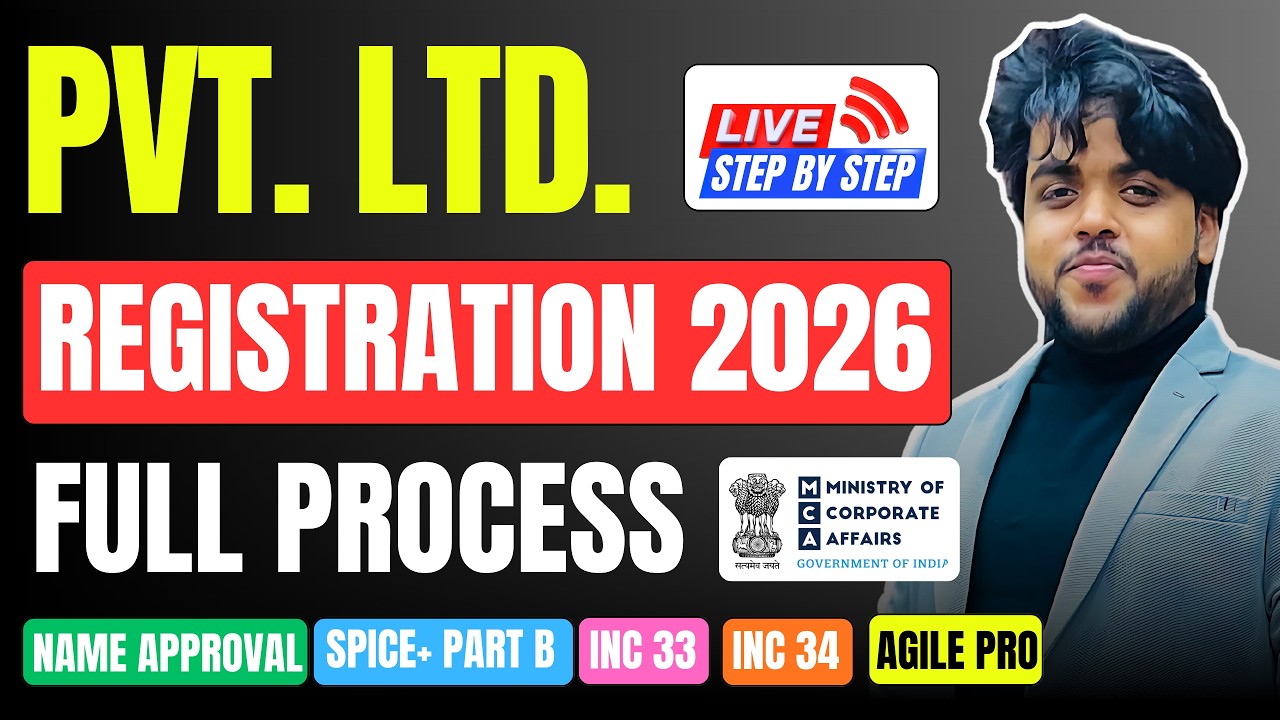 Company Registration Process 2026 | Private Limited Company Registration | How to Register Pvt Ltd