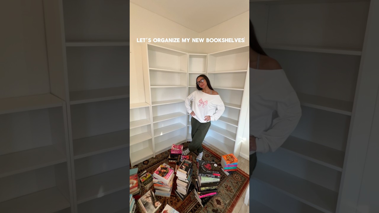organizing my new bookshelves! #booktube #bookshelf #organization #bookish #books #booktok