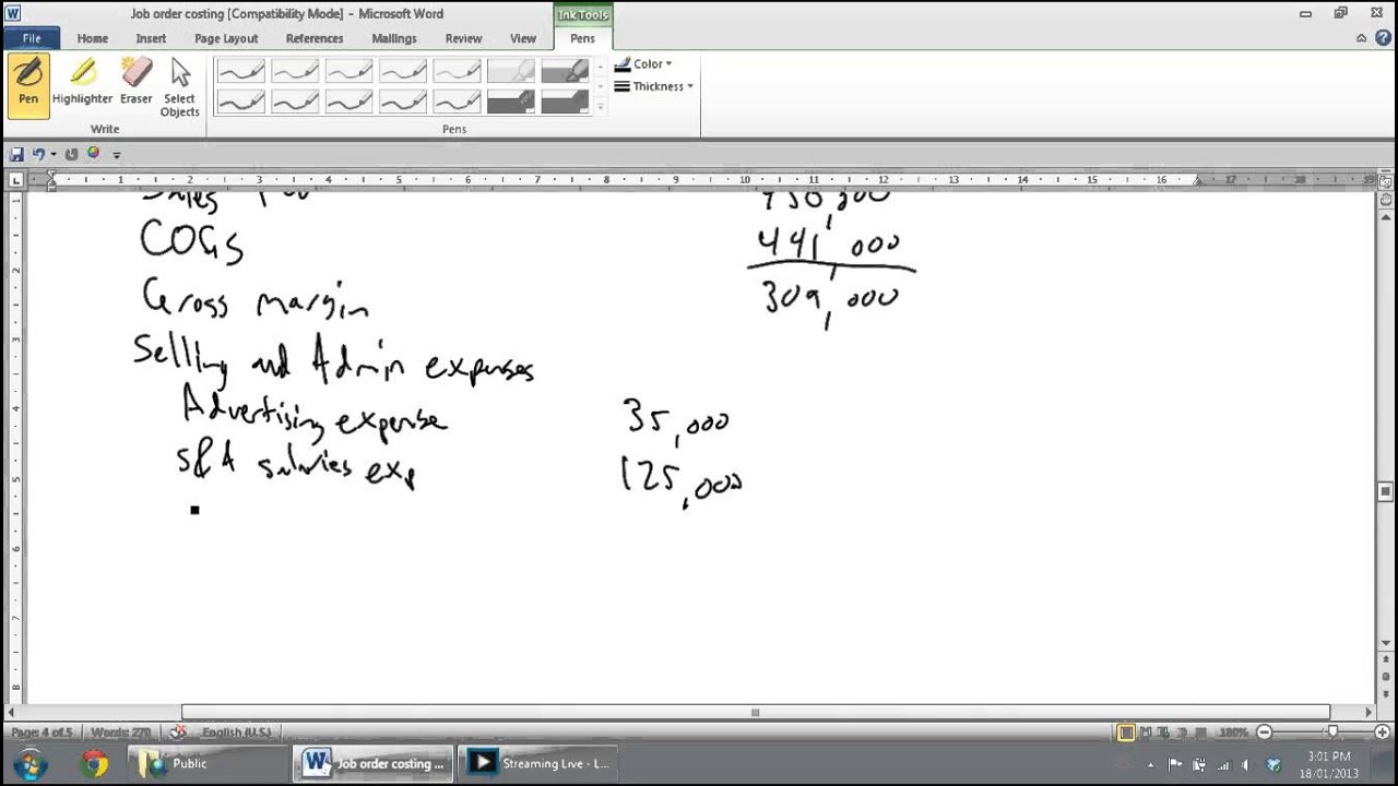 Job Order Costing - Part 4 - Management Accounting