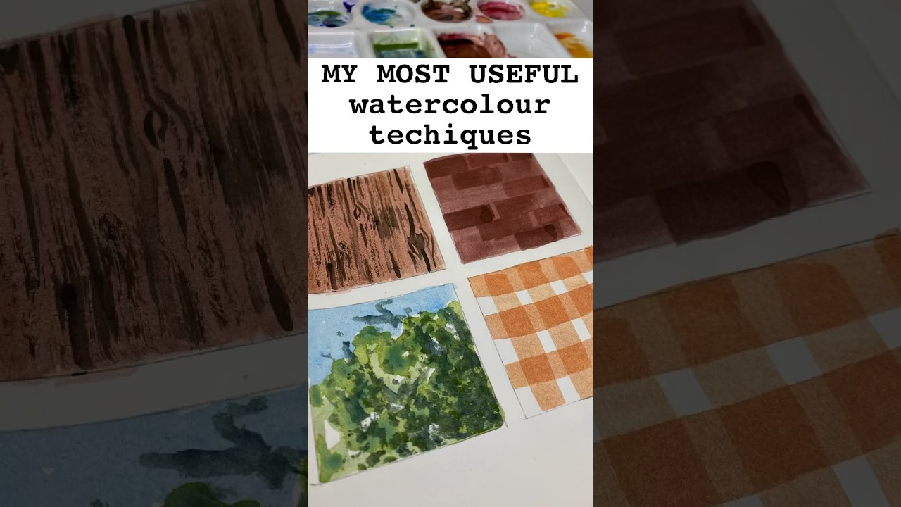 MOST Useful Watercolor Techniques 1. Paint Wood Grain