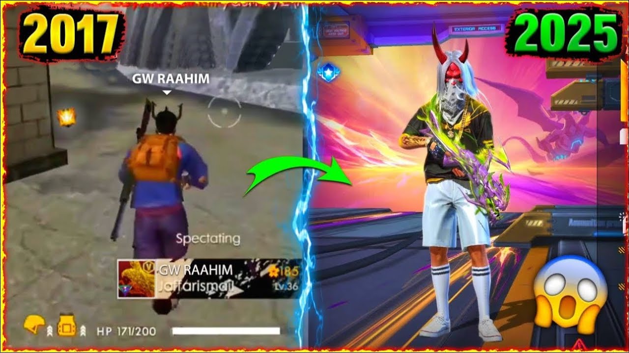 FREE FIRE PLAYERS 2017 vs 2025 😱🔥 Searching 2017 Old Players Id in 2025 ⁩- Gaming with Raahim #12