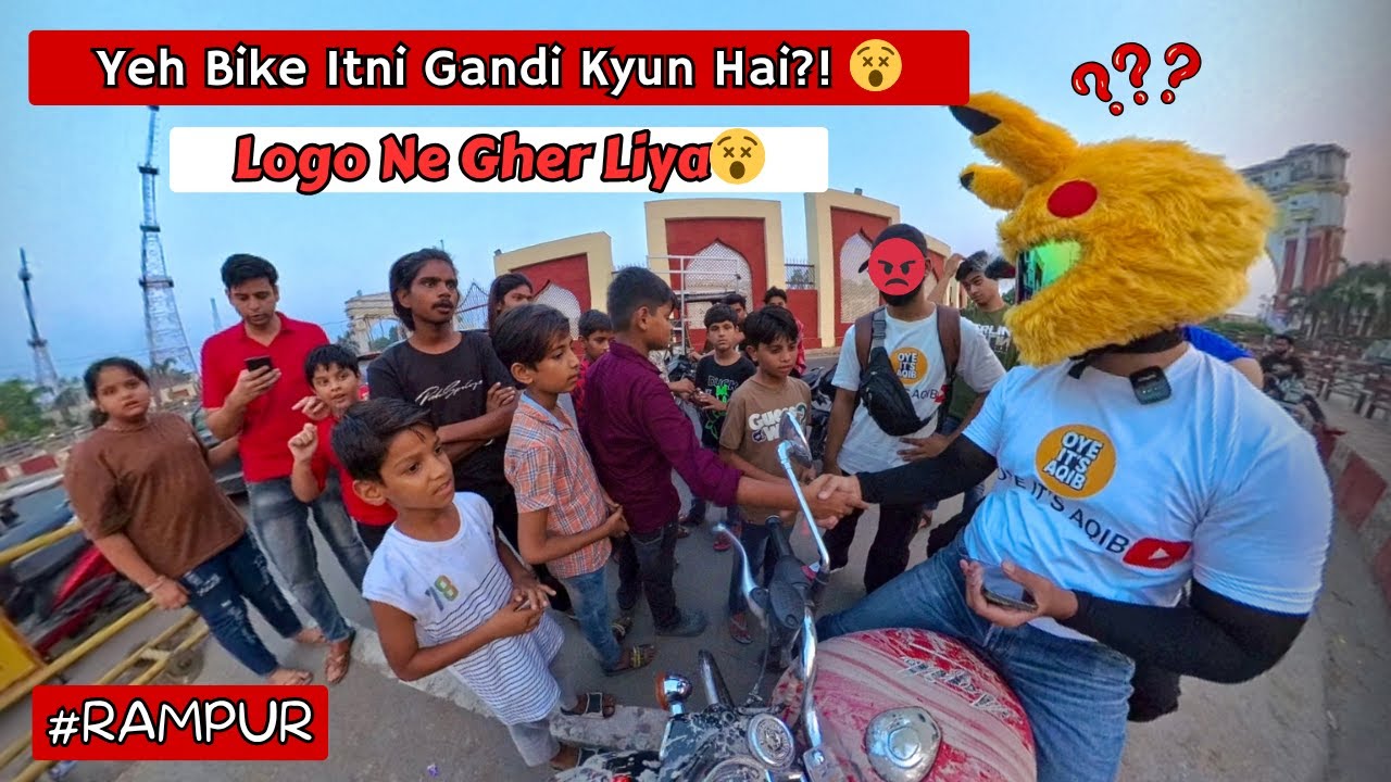 This DIRTY Bike SHOCKED Everyone in Rampur 😳 | Oye It's Aqib | Public Reaction Gone Wild