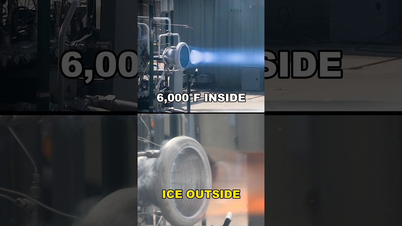 Ice Formed on This Rocket Nozzle While It Fired