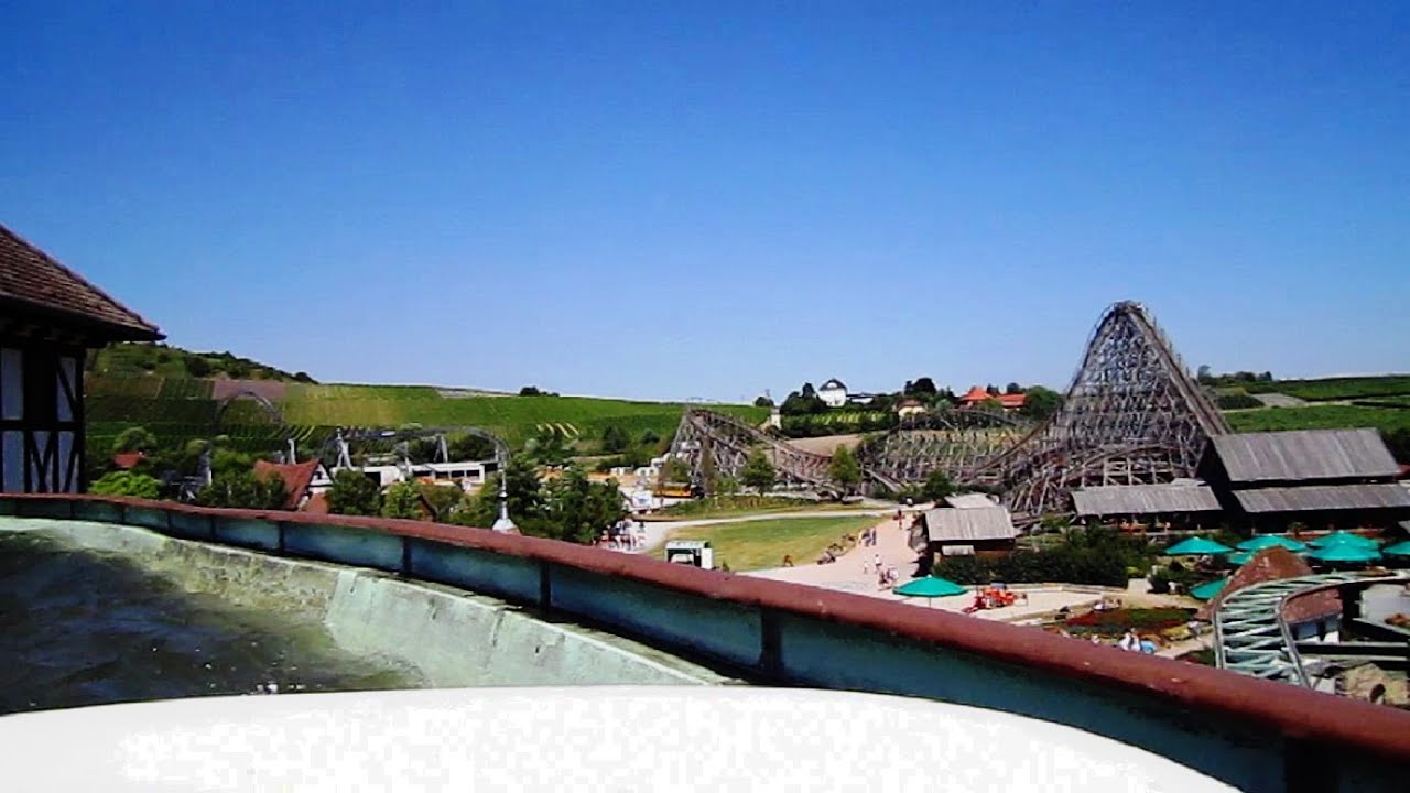 Badewannen-Fahrt zum Jungbrunnen front seat on-ride HD POV Erlebnispark Tripsdrill