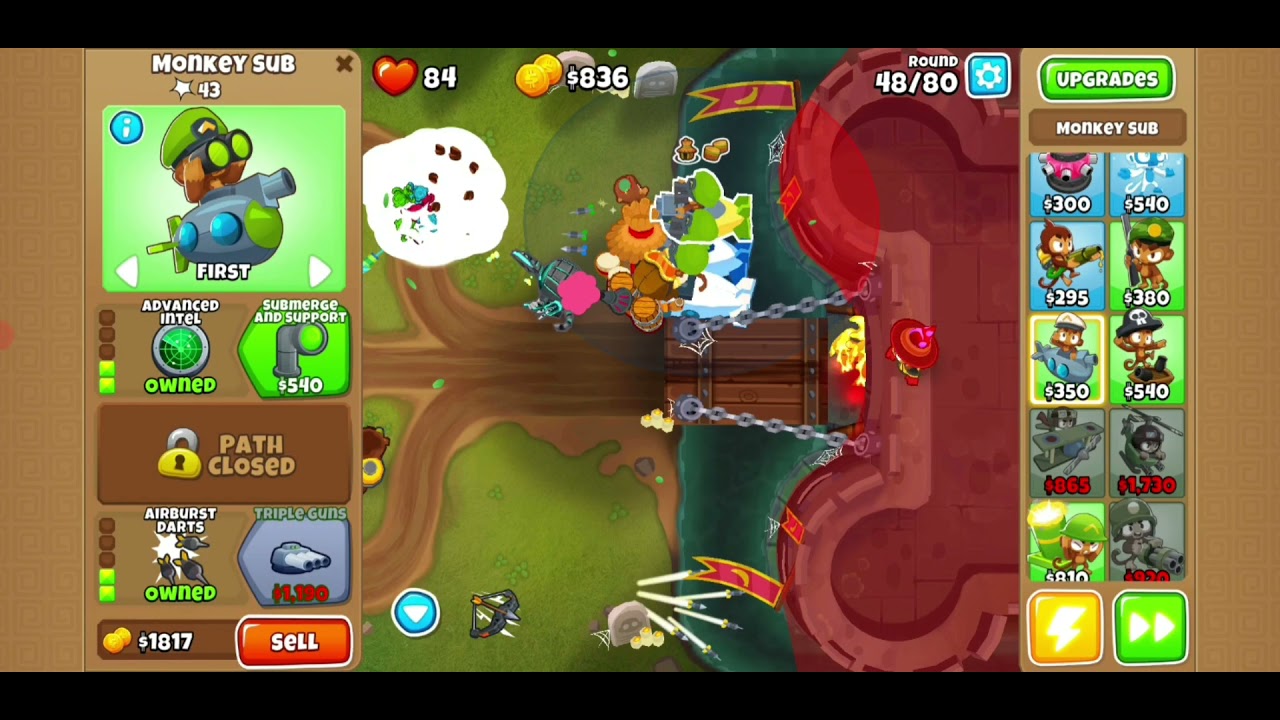 Dark Castle Double Hp Moabs - No Monkey Knowledge (BTD6)