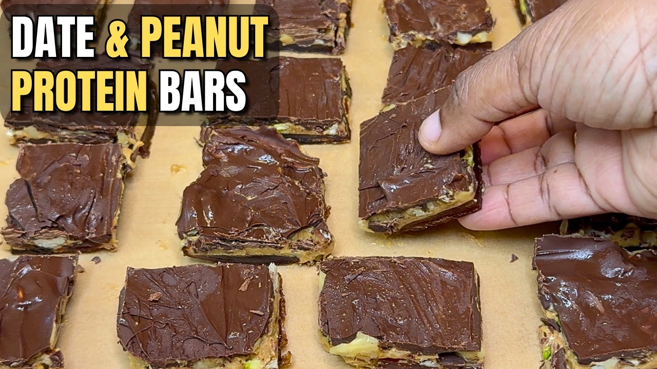 NO-BAKE Protein Bars | No Added Sugar | High Protein | Just 4-Ingredient, 10-Minute Recipe