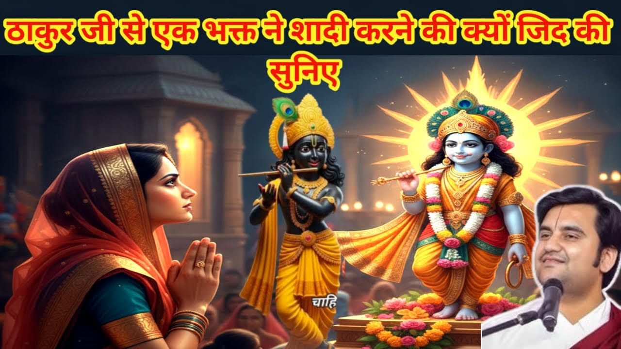 ठाकुर जी से एक भक्त ने शादी करने की क्यों जिद की सुनिए#krishnabhajan #krishanakatha #indreshji #live