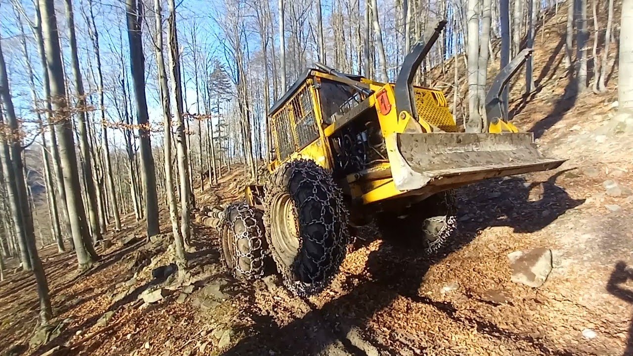 LKT 81 Turbo- Pokračujeme v ťažbe v strmom kopci.Stihl ms 500i,posledné búchanie do klinu.Forestwork
