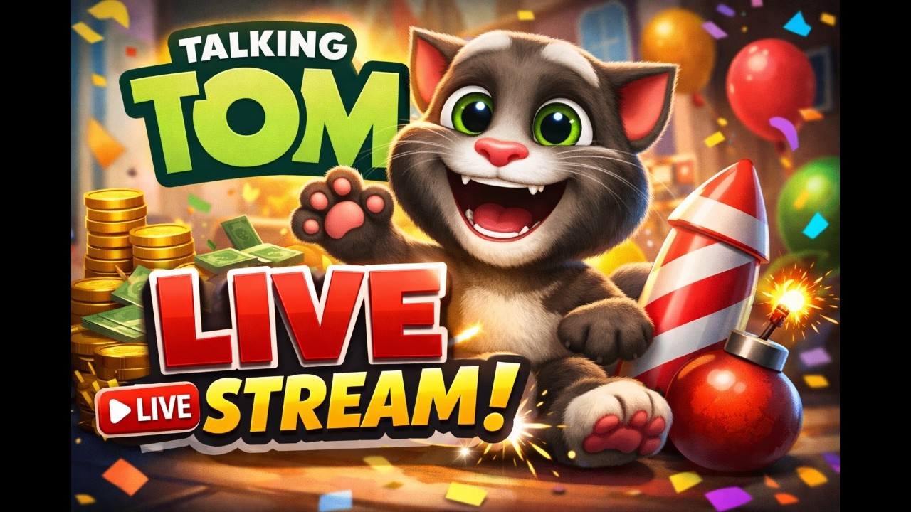 talking tom live #talkingtom  #talkingtom2  #trendinglivestream  #live #funnycats  #satisfying