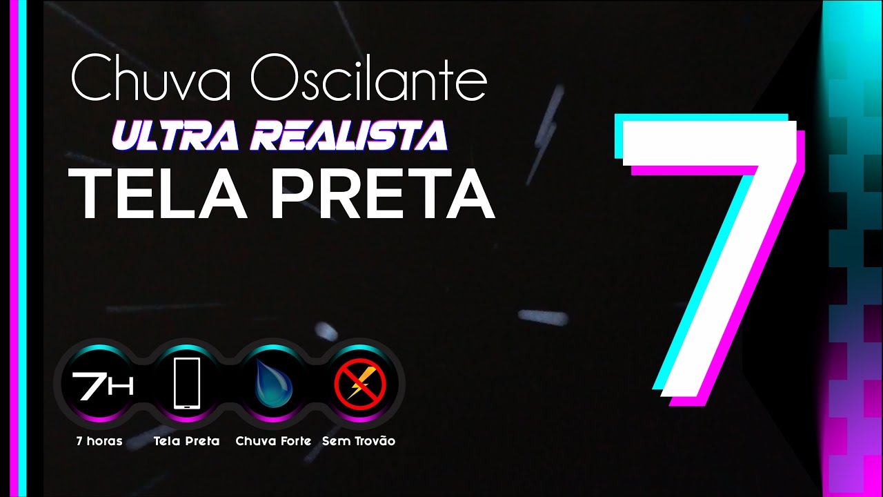Chuva Oscilante Ultra Realista Tela Preta Para Dormir e Relaxar🌧💤