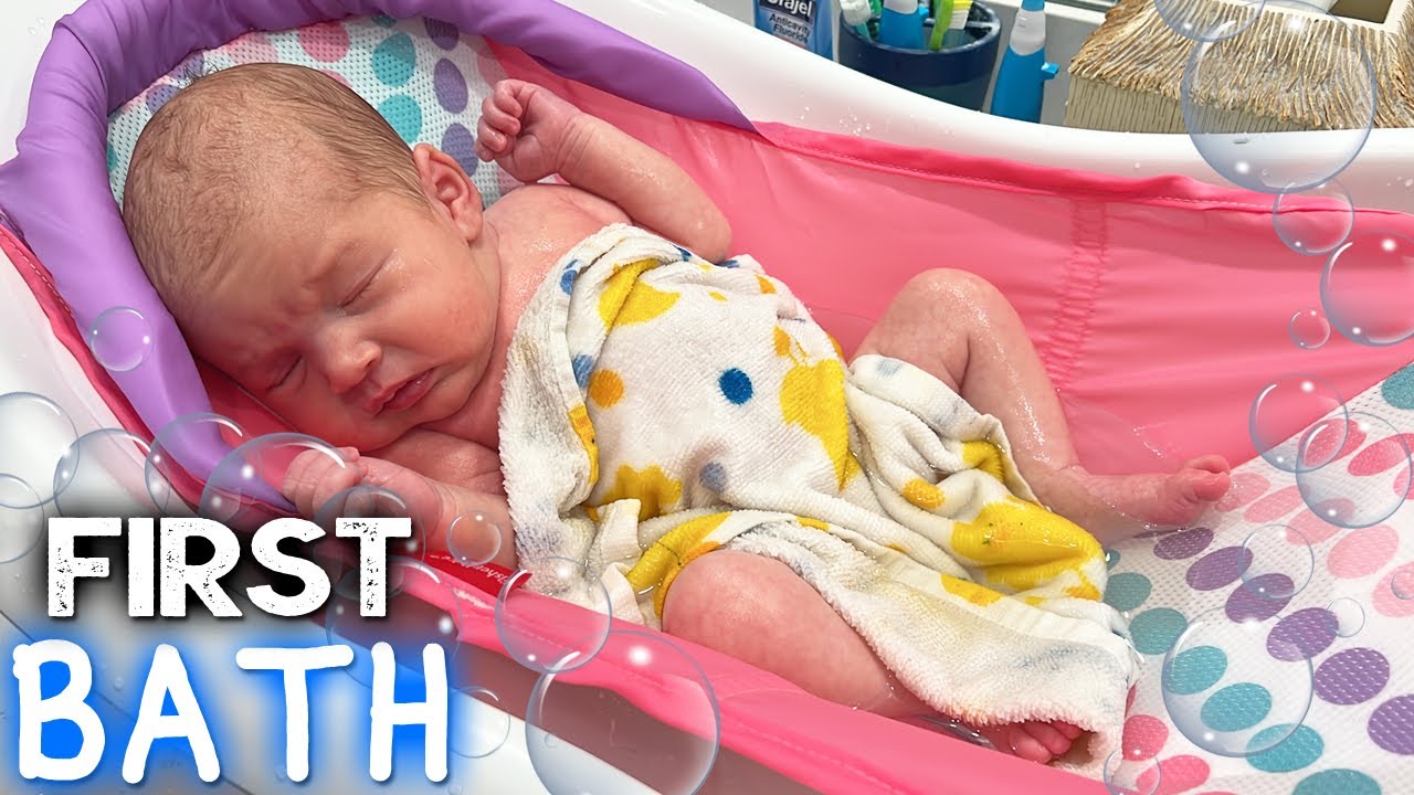 Chloe's First Bath