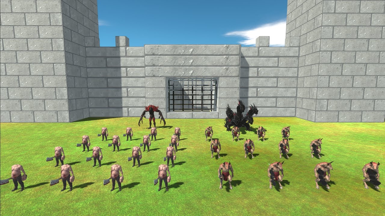 SCOURGE & HEADLESS HULK ARMY  VS  FACTIONS BOSS & MINI BOSS ARMY - Animal Revolt Battle Simulator