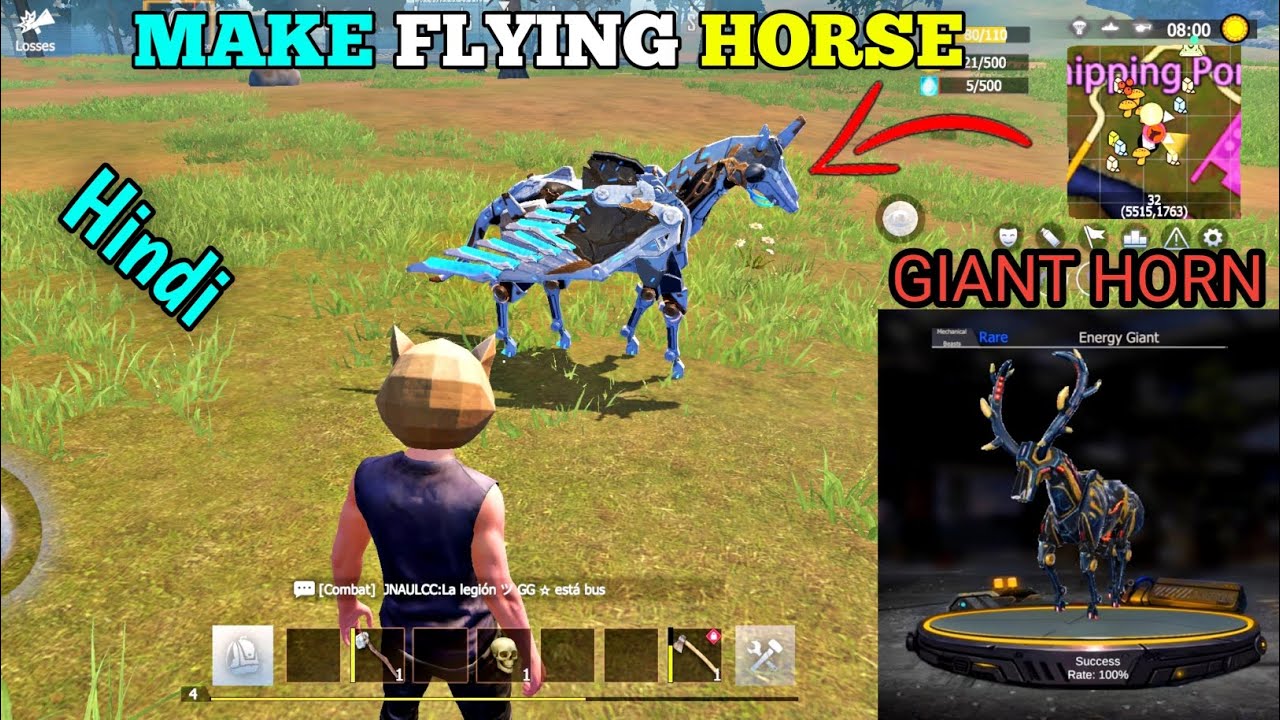 MAKE FLYING HORSE AND GIANT HORN in [ Hindi ] Last day rules servival gameplay in Hindi