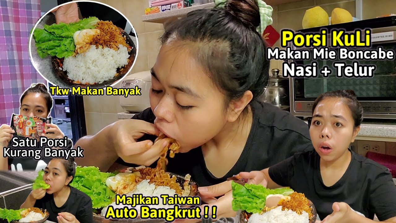 Majikan Auto Bangkrut ⁉️ Tkw Makan Double Porsi - Mie Nasi & Telur