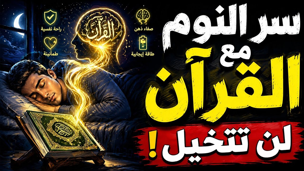 اللي ينام ويترك القرآن مشغل !‼️
