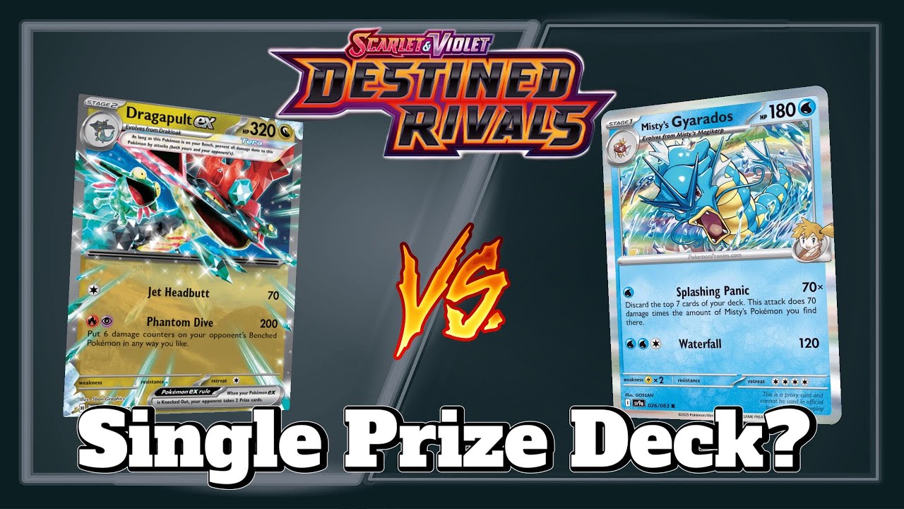 Dragapult ex VS Misty's Gyarados Pokemon TCG Full Match