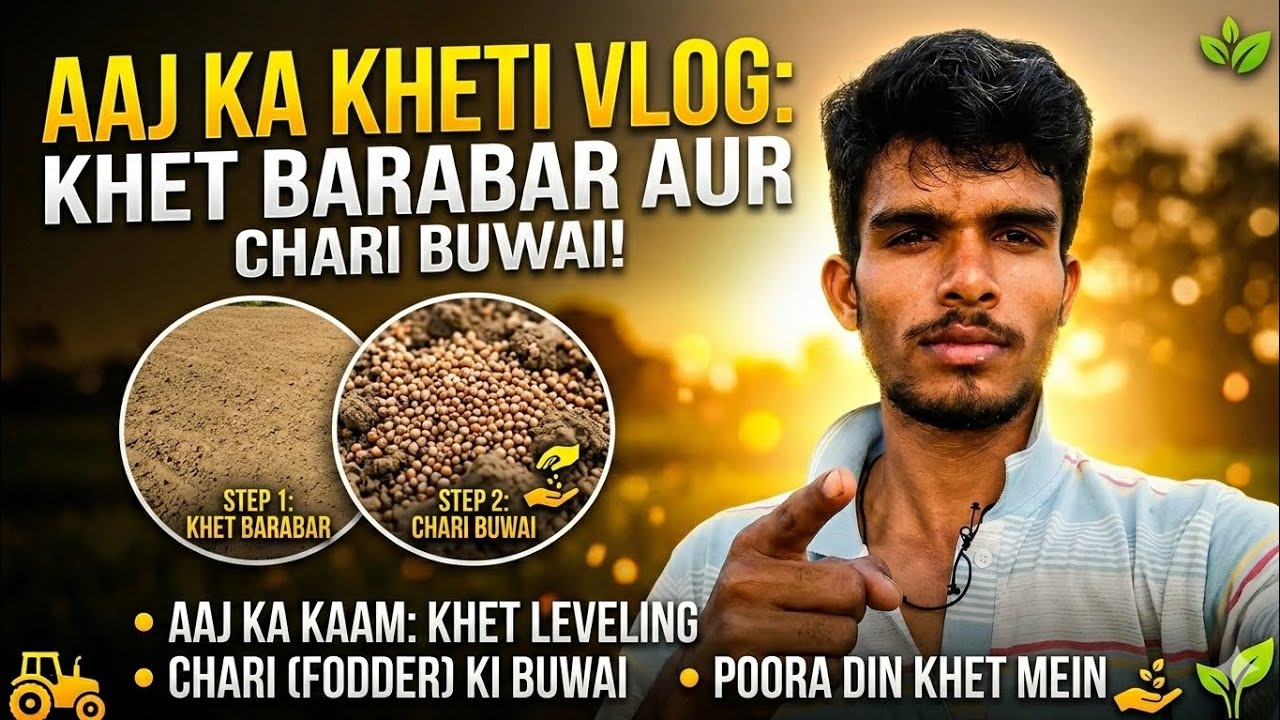 Khet barabar aur chari buwai