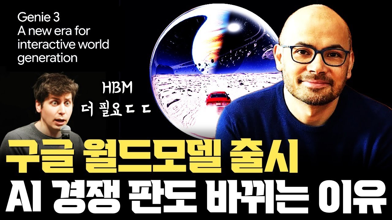 구글이 이걸 푸네요… HBM 더 폭증 | 월드모델 Genie 3 사용자들 경악 | 월드 모델은 LLM과는 아예 다른 경쟁 기준이 됩니다
