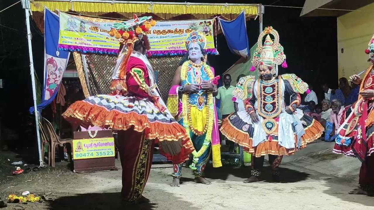 வேளியநல்லூர் திரு VK பாபு ஆசிரியர் அவர்கள் கிருஷ்ணர் வேடத்தில்               
