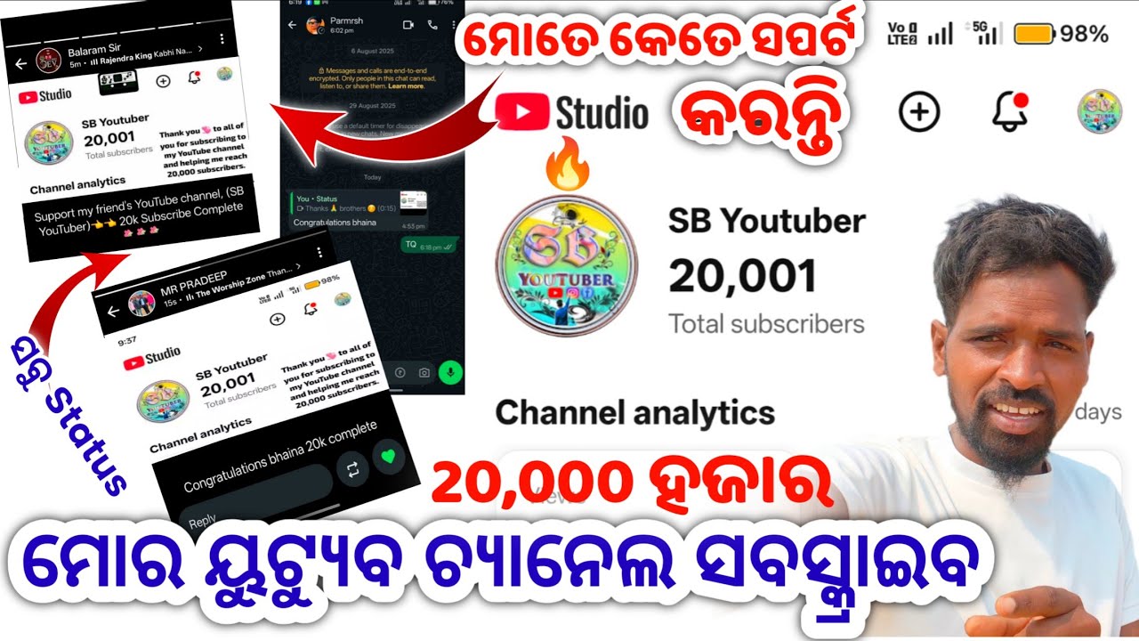 20K subscribe Complete 💯|| ଆପଣ ମାନଙ୍କର ଭଲପାଇବା ଏବଂ ସମ୍ମାନ ବୃଦ୍ଧି ରୁ ଆଜି ମୋ ୟୁଟ୍ୟୁବ ଚ୍ୟାନେଲ 20K Sbcb 