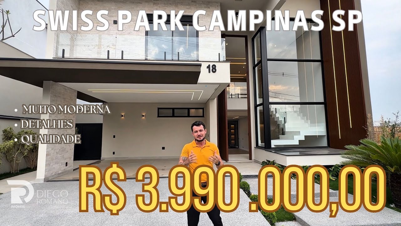 ⚜️UMA CASA LINDA NO SWISS PARK, COM DETALHES EM ACABAMENTO E QUALIDADE! 315M², 3 SUÍTES❤️