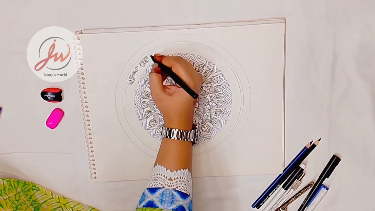 Mandala Art For Beginners || Pointer Art || Jenny's World