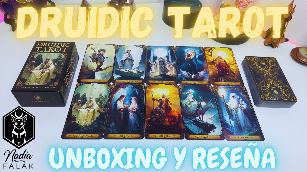 DRUIDIC TAROT ⭐ Unboxing y Rese&ntilde;a en Espa&ntilde;ol ✨ Nadia Falak