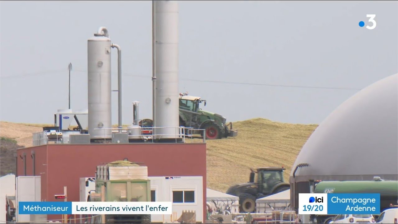Reportage FR3 Vendredi 29/09/2023 Méthaniseur Biomarne aux Essarts les Sézanne