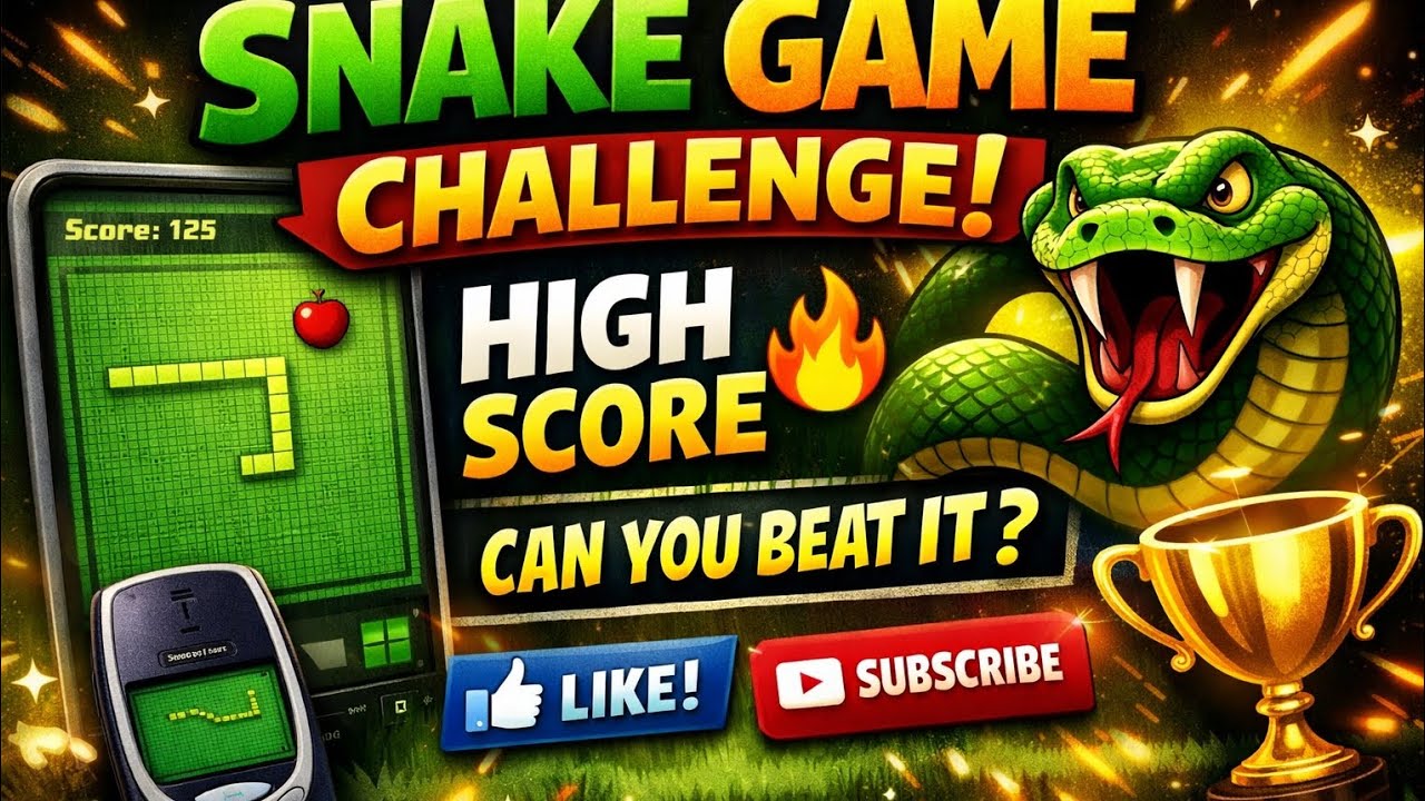 Snake Game Challenge 🐍 | High Score Gameplay | Classic Mobile Game