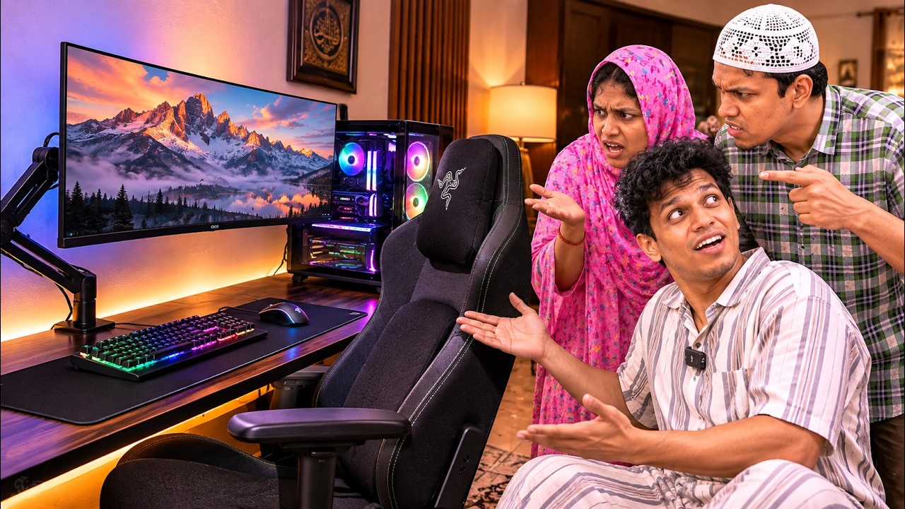 SHOWING PARENTS MY STREAMING SET UP !!!