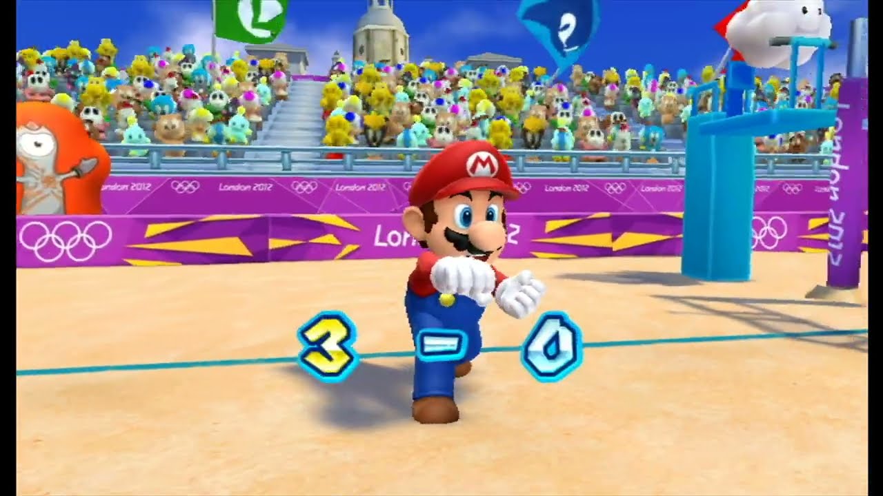 Mario & Sonic At the London 2012 Olympic Games - Beach Volleyball (Mario and Peach)