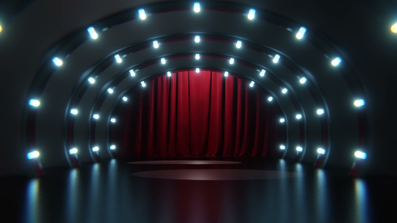 3D Abstract Green Screen Red Carpet Award Curtain Backdrop Stage Hallway Grand Opening  Free footage