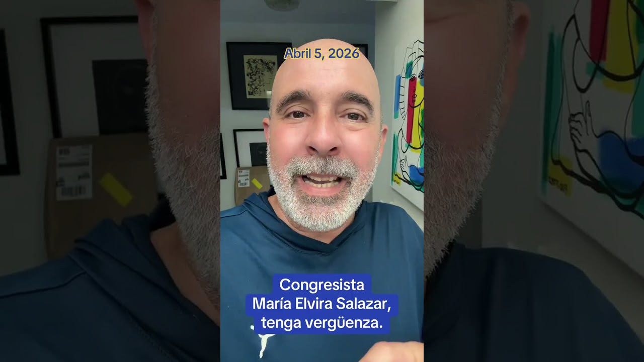 Congresista Mar&iacute;a Elvira Salazar, tenga verg&uuml;enza.