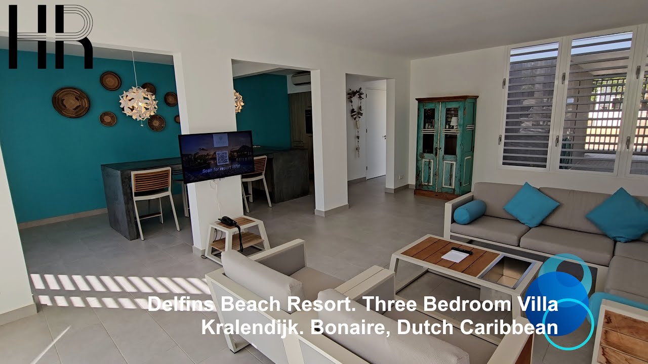 Three Bedroom Villa @Delfins Beach Resort Bonaire. Dutch Caribbean.