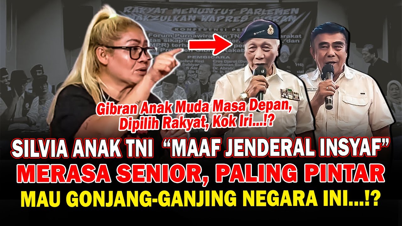 Silvia Anak TNI: Para Jenderal Purnawirawan TNI Merasa Senior Paksa Gibran Dimakzulkan Demi Apa?