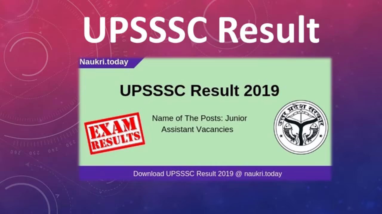 UPSSSC Result 2019 For Junior Assistant Exam | Check UPSSSC Cut Off