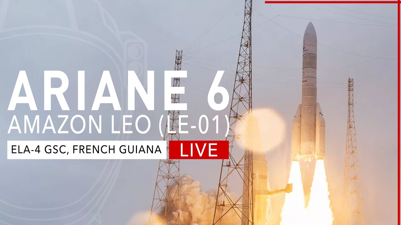 Arianespace Ariane 6 Amazon Leo (LE-01) Launch from French Guiana