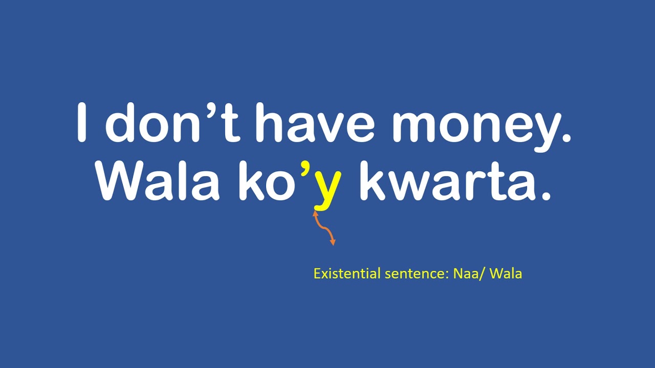 Basic Cebuano Conversation: I don't have money | English - Bisaya Lessons