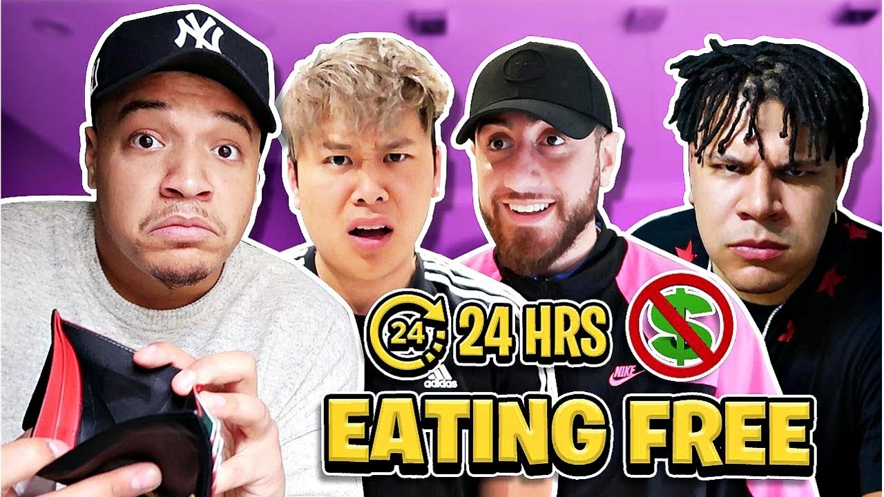 I Ate FOR FREE 24 Hours (Impossible Food Challenge) FORGOT WALLET EXPERIMENT
