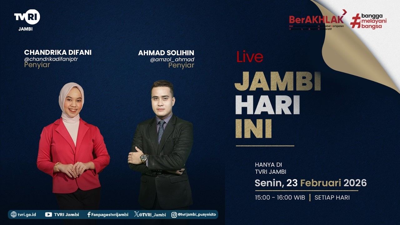 JAMBI HARI INI | Edisi 23 Februari 2026#jhi#News#WorldCup2026DiTVRI#TVRIJambi#MediaPemersatuBangsa