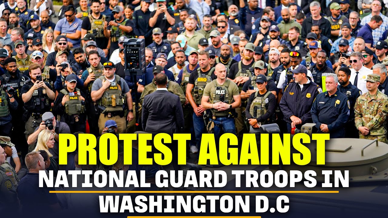 LIVE: Protest against deployment of national guard troops in Washington D.C | Trump | USA |Crime