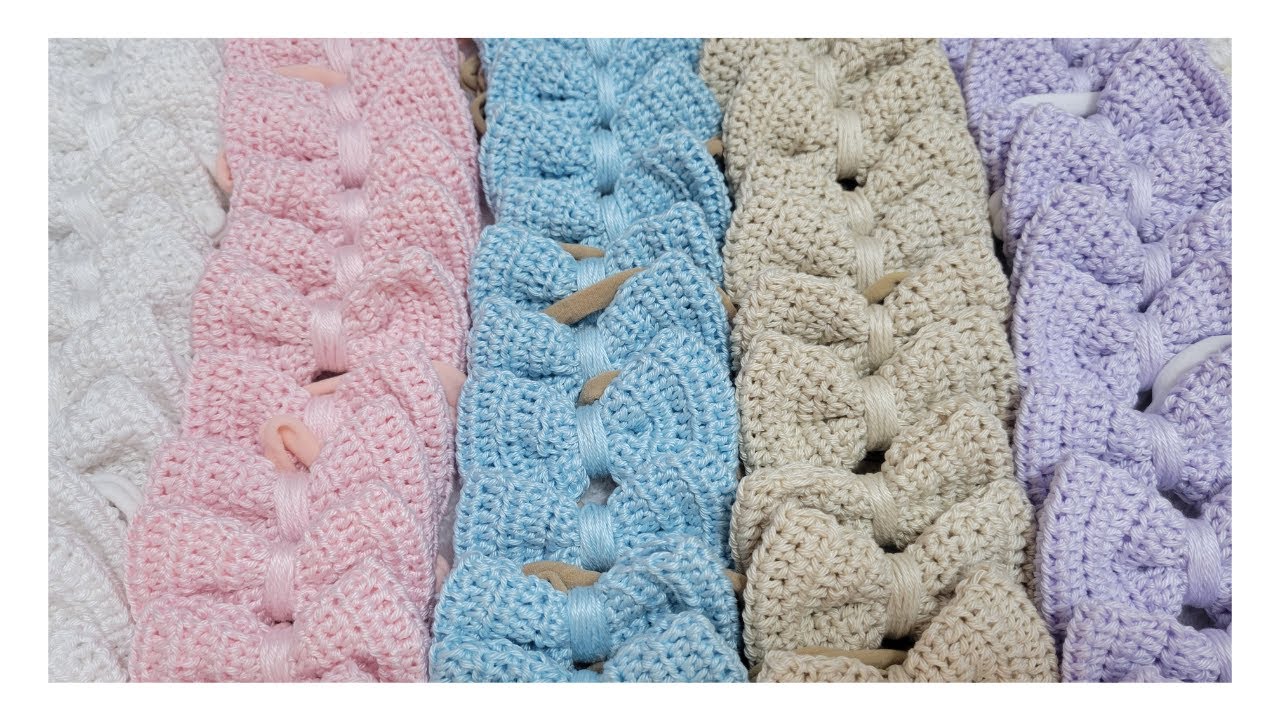 Lazo Para Bebe Tejido a Crochet /Fácil y Rápido / Diadema a Crochet / Paso a Paso Para Principiante